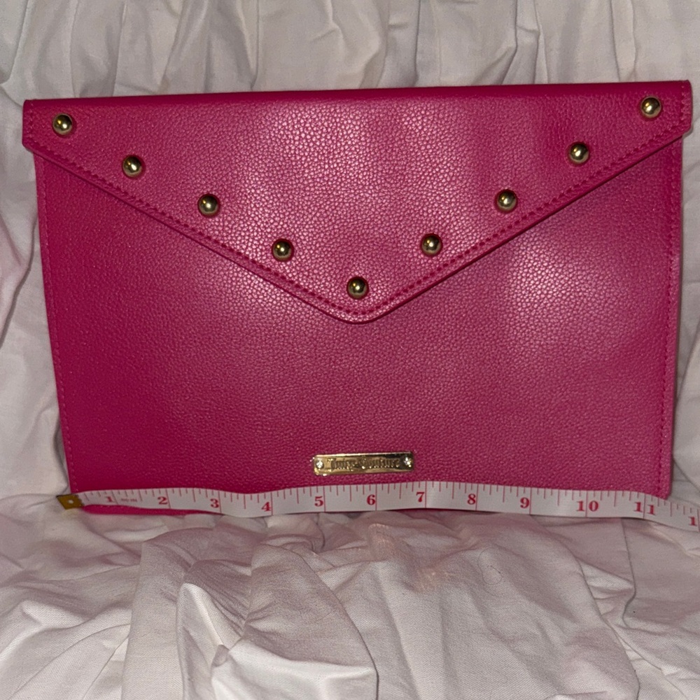 Juicy Couture Fuchsia Clutch with Gold Accents